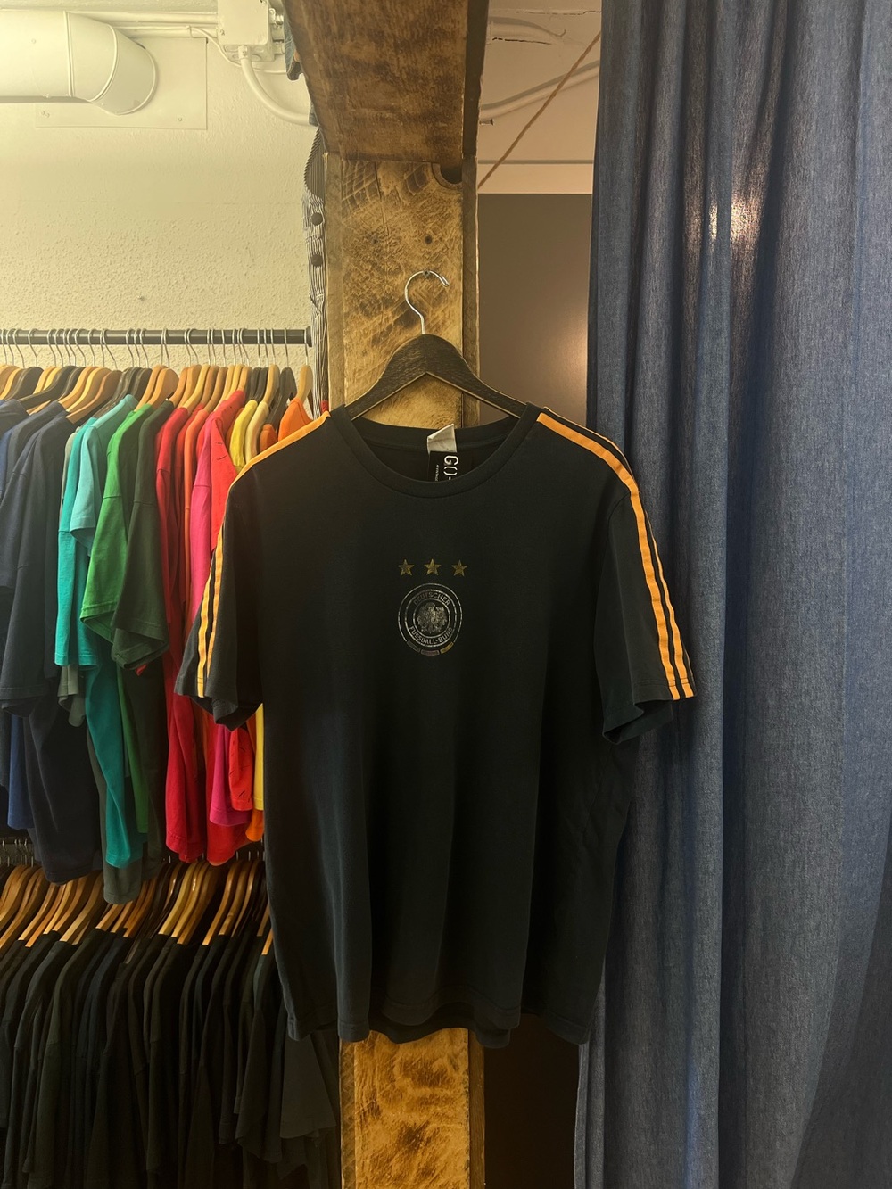 Vintage Adidas Germany National Soccer Black Graphic T-shirt